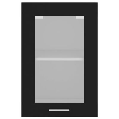 vidaXL køkkenskab med glaslåge 40x31x60 cm spånplade sort
