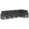 vidaXL Havesofa S&aelig;t 6 stk. Gr&aring; og M&oslash;rkegr&aring; polyrattan