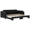 vidaXL daybed med udtr&aelig;k 90x200 cm stof sort