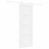 vidaXL Skyded&oslash;r 73,5 x 198,5 cm Konstrueret tr&aelig; Hvid