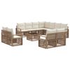 vidaXL Havesofa S&aelig;t 12 stk. Beige polyrattan