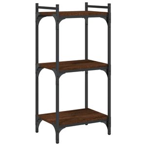 vidaXL bogreol 3 hylder 40x30x86 cm konstrueret tr&aelig; brun