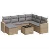 vidaXL sofas&aelig;t til haven 8 dele med hynder polyrattan beige