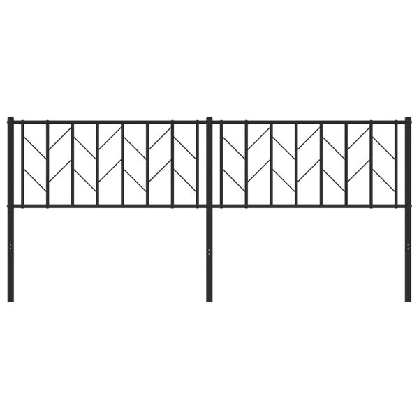 vidaXL udskiftningsgavl 193 cm metal sort