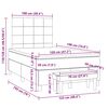 vidaXL kontinentalseng med madras 120x190 cm stof sort