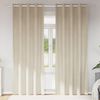 vidaXL M&oslash;rkl&aelig;gningsgardiner 2 pcs Creme 140 x 260 cm Fl&oslash;jl
