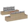 vidaXL Havesofa S&aelig;t 7 stk. Beige og lys gr&aring; polyrattan