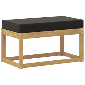 vidaXL Udend&oslash;rs Skammel B&aelig;nk Hvid 80 x 43 x 45 cm Massivt Akacietr&aelig;