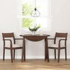 vidaXL spisebordsstole med hynder 2 stk. massivt gummitræ brun