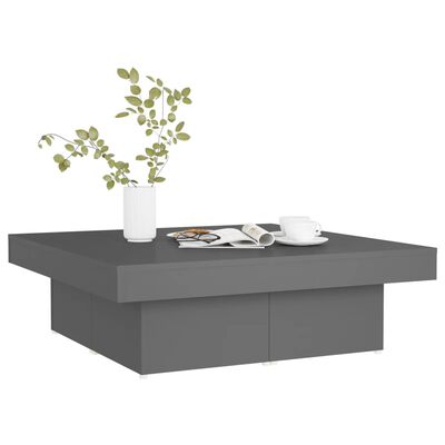 vidaXL sofabord 90x90x28 cm spånplade grå