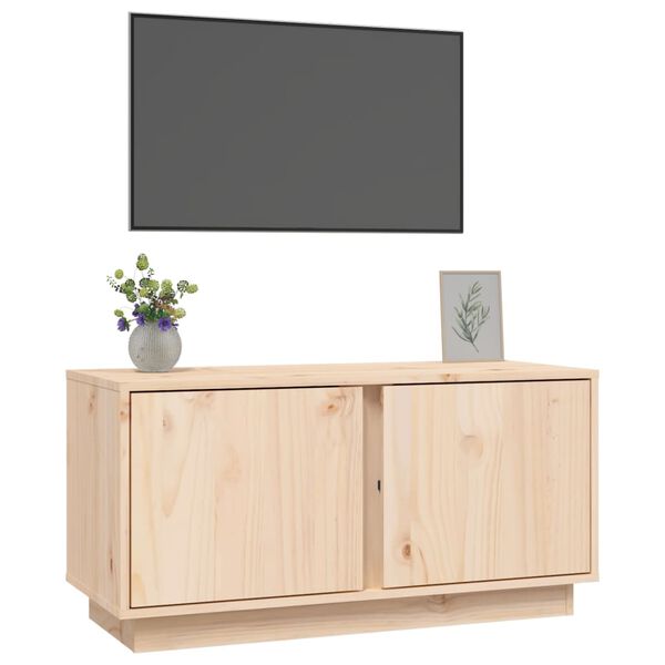 vidaXL tv-bord 80x35x40,5 cm massivt fyrretræ