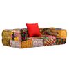 vidaXL 2-personers modulpuf stof patchwork