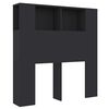 vidaXL sengegavl med opbevaring 100x18,5x102,5 cm sort