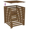 vidaXL kompostbeholder 82,5x82,5x99,5 cm massivt fyrretræ gyldenbrun