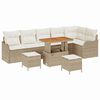 vidaXL Havesofa S&aelig;t 9 stk. Beige polyrattan