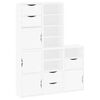 vidaXL sidekabinetter 5 stk ODDA 40x24x79 cm massivt fyrretr&aelig; hvid
