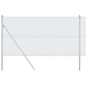 vidaXL Svejset tr&aring;dhegn jordfastg&oslash;relse 25 x 1,4 m Galvaniseret st&aring;l