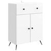 vidaXL Sideboard Hvid h&oslash;jglans 66 x 34,5 x 90 cm Konstrueret tr&aelig;