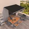 vidaXL markise 450x350 cm automatisk betjening antracitgr&aring;