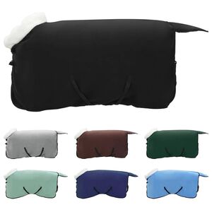 vidaXL Hestet&aelig;ppe Sort 105 cm Polar fleece