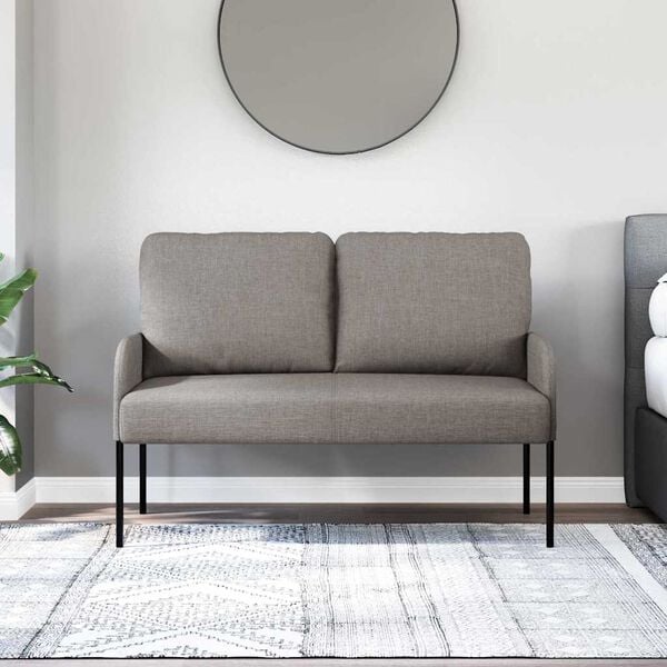 vidaXL Sofaer med pude 110cm Gr&aring;brun Krydsfin&eacute;r