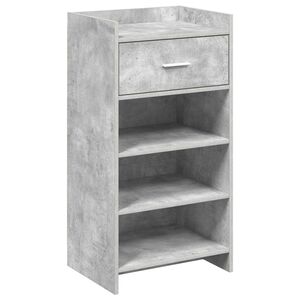 vidaXL Sko skab med skuffe Betongr&aring; 48 x 36 x 92 cm Konstrueret tr&aelig;