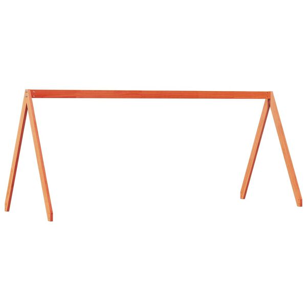 vidaXL stel til husseng 209x95,5x88 cm massivt fyrretræ gyldenbrun