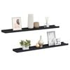 vidaXL gallerihylder 2 stk. 80x9x3 cm MDF sort