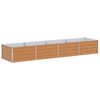 vidaXL H&oslash;jbed Lys Brun 320 x 80 x 45 cm Galvaniseret st&aring;l