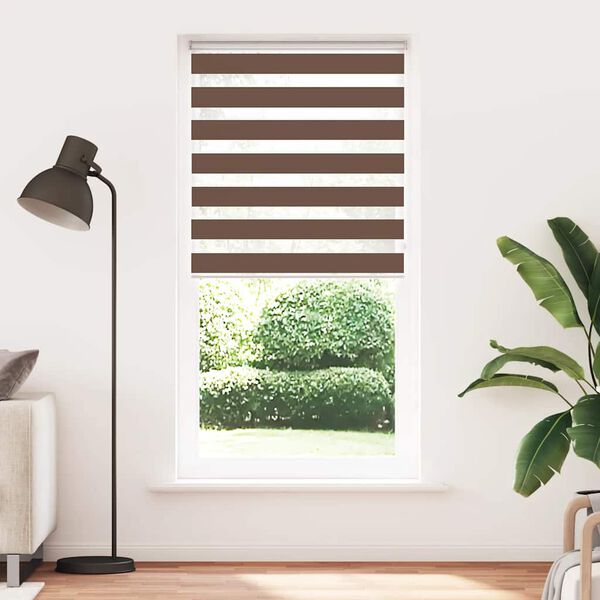 vidaXL zebragardin brun 110x200 cm stofbredde 105,9 cm polyester