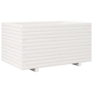 vidaXL plantekasse 90x60x49,5 cm massivt fyrretr&aelig; hvid