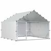 vidaXL H&oslash;nseg&aring;rd med tag S&oslash;lv 200 x 200 x 150 cm Galvaniseret st&aring;l