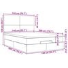 vidaXL osmannisk sengeramme med madras 140x200 cm stof cremefarvet