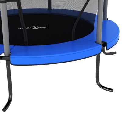 vidaXL trampolinsæt med sikkerhedsnet 140x160 cm rund blå