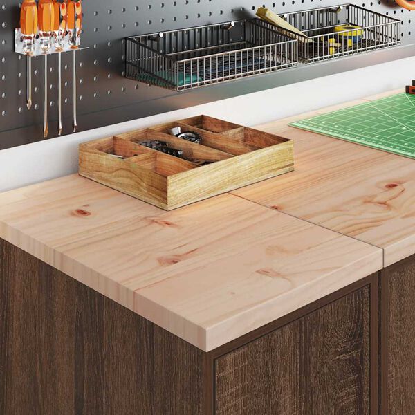 vidaXL Garageopbevaringsskab brun eg 30x51x85 cm massivt træ fyrretræ