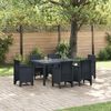 vidaXL Have Spisebord Antracit 150 x 100 x 73 cm polyrattan
