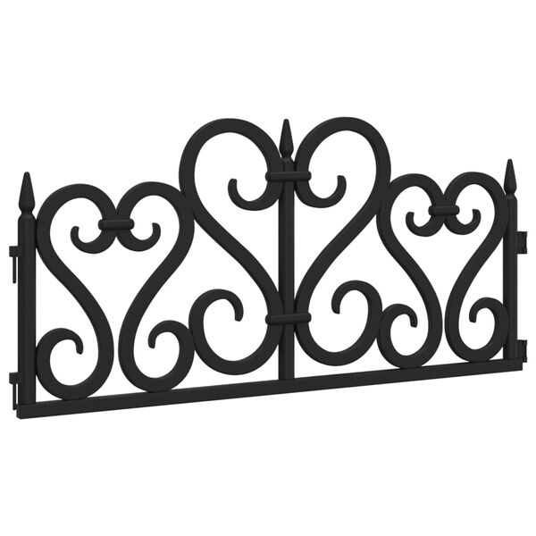 vidaXL græskanter 17 stk. 10 m PP sort