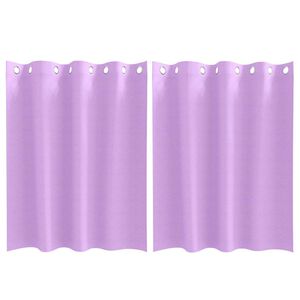 vidaXL M&oslash;rkl&aelig;gningsgardiner med ringe 2 stk. Lilla 140 x 140 cm