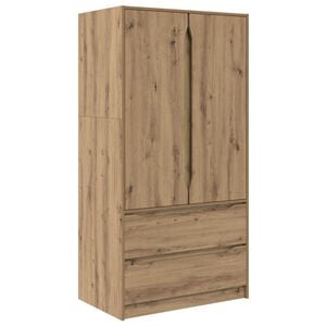 vidaXL Garderobeskab Artisan Eg 79,5 x 49 x 156 cm Konstrueret tr&aelig;