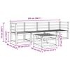 vidaXL Udend&oslash;rs sofagruppe 5 pcs Naturfarvet Massivt Akacietr&aelig;