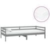 vidaXL daybed med madras 90x200 cm massivt fyrretr&aelig; gr&aring;