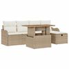 vidaXL Havesofa S&aelig;t 6 stk. Beige polyrattan