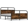 vidaXL sengeramme uden madras 140x190 cm metal r&oslash;get egetr&aelig;sfarve