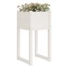 vidaXL plantekasser 2 stk. 40x40x81 cm massivt fyrretr&aelig; hvid