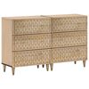 vidaXL kommoder 2 stk. 60x33x75 cm massivt mangotr&aelig;