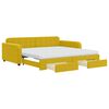 vidaXL daybed med udtr&aelig;k og skuffer 100x200 cm velour gul