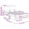 vidaXL Sengestel med hovedg&aelig;rde R&oslash;get eg 120 x 200 cm Konstrueret tr&aelig;