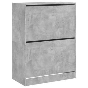 vidaXL skoskab med 2 vippeskuffer 80x42x108 cm betongr&aring;