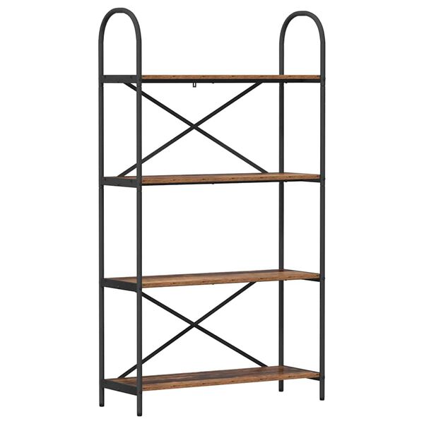 vidaXL Bogreol Gammelt tr&aelig; 80 x 30 x 146 cm Konstrueret tr&aelig;