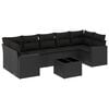 vidaXL sofas&aelig;t til haven 8 dele med hynder polyrattan sort